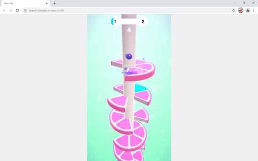 Fruit Spiral Jump Arcade Game :: In Fruit Spiral Jump, guide the ball down the fruit spirals to reach the finish line.