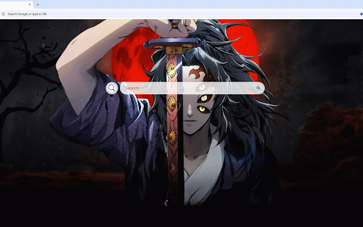 Kokushibo Bloody Moonlight Live Wallpaper :: Kokushibo Upper Moon demon with six eyes under crimson moonlight holding katana blade.