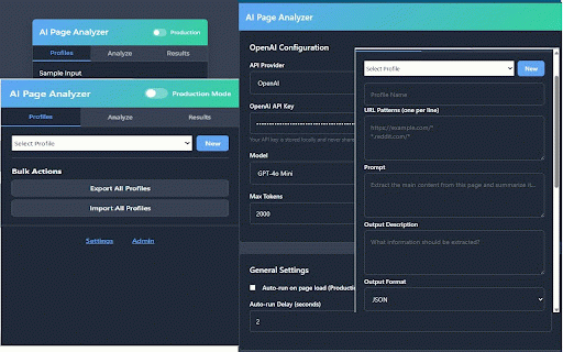 AI Page Analyzer :: Extract and analyze page content using OpenAI with customizable profiles