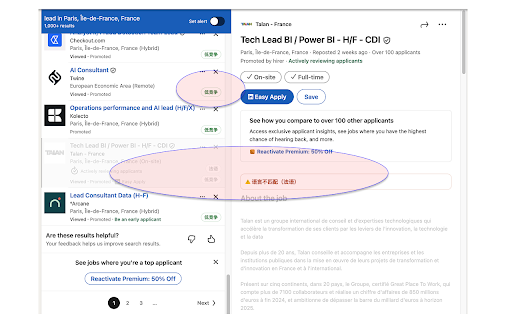 Linkedin Europe Job AI Radar :: AI-powered LinkedIn jobs radar for Europe: language filters, KM highlight, recruiter tags, competition scores, AI evaluation.