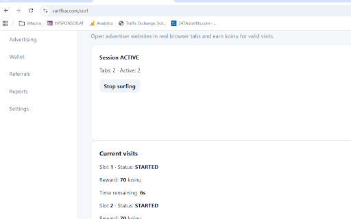 SurfFlux :: SurfFlux browser companion for campaign setup and traffic sessions.