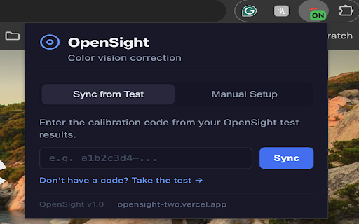 OpenSight — Color Vision Correction :: Real-time color correction for color vision deficiency, personalized to your vision profile.