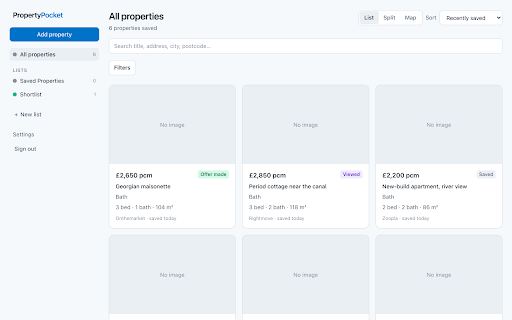PropertyPocket :: Save property listings from any portal to your PropertyPocket lists.