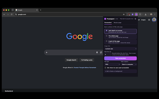 Frameport - Full Page Screenshot & Screen Resizer :: Capture a full page screenshot at any resolution, or grab a region. Resize tabs to test responsive sites. No watermark, 100% local.