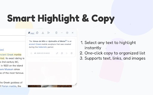 ZebuClip Web Clipper :: Capture and organize web text, links, images, tables, and screenshots with search, filters, grouping, export, and integrations.