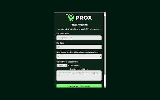 Prox Shopping Assistant :: Compare grocery prices across different retailers