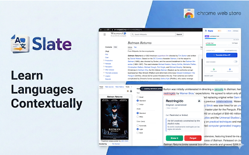 Slate: AI Language Immersion :: Immersion learning via AI-powered contextual translation.