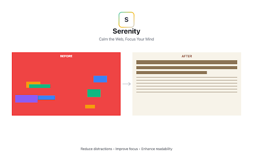 Serenity :: Transform any webpage with calming filters for focused, distraction-free browsing
