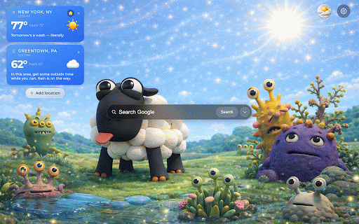 Bright Sky Weather Tab :: Weather forecast as your new tab page — location search, hourly and daily forecasts