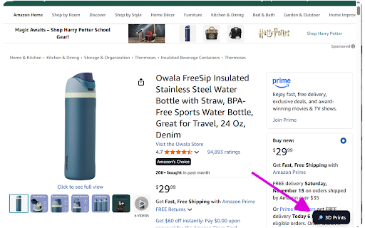 3D Model Finder :: Show relevant 3D-printable models for the product you're viewing.