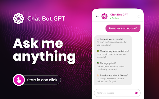Chat Bot GPT :: Use Chat Bot GPT to spear with your request. Ask i for fresh insights and artificial intelligence web for perfect results.