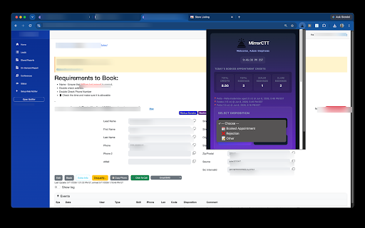 MirrorCTT :: A CRM optimization tool, that helps booking agents stay on top of the leads they work with. MirrorCTT allows agents to quickly save…