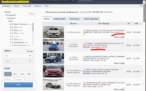 Sahibinden Yorum Eklentisi :: Sahibinden.com ilanlarına yorum ekleme/görüntüleme eklentisi
