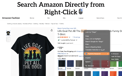 Flyshirts Research :: Official Extension for Flyshirts Research Amazon