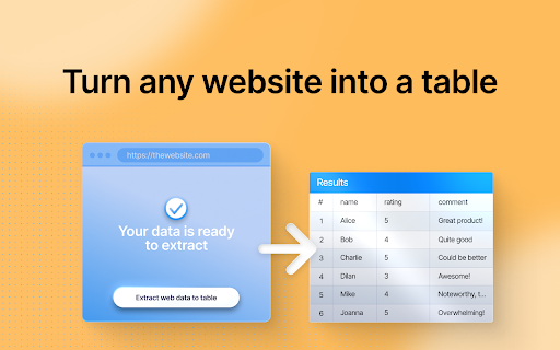Data Scraper :: With Data Scraper, you can extract website content in a few clicks. This web scraping tool delivers structured data without coding.