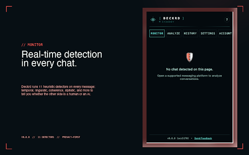 Deckrd: AI Detection :: Detect AI-generated messages in your conversations