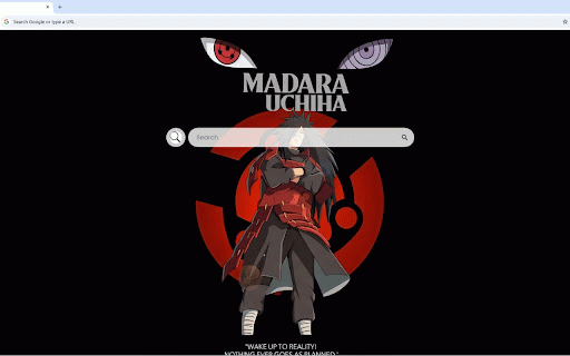 Madara Uchiha Eternal Mangekyou Sharingan Live Wallpaper :: Madara Uchiha with Sharingan and Rinnegan eyes on black background with Uchiha symbol.