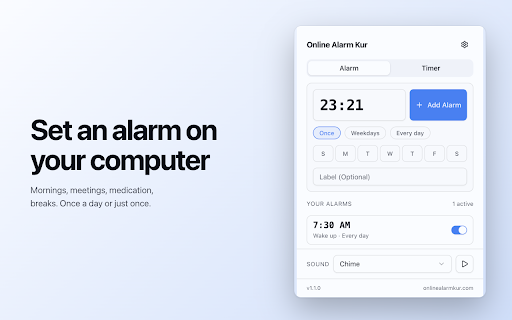 Online Alarm Kur: Alarm Clock & Timer :: Alarm clock and countdown timer in your browser.