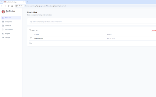 ZenBlocker :: Block distracting websites, set schedules, and stay focused with insights and Focus Mode.