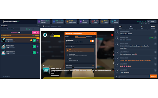 LiveStreamPro for Whatnot :: Sales analytics, chat management, and auction tools for Whatnot sellers. Track revenue and grow your business.