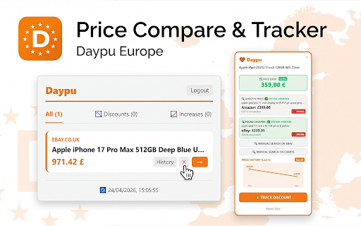 Amazon Price Tracker & Comparison - Europa | Daypu :: Amazon price tracker & comparison for Europe. Compare Amazon, eBay, Argos & Allegro prices across Europe. Get price alerts & save!