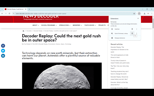Quick Dictionary Lookup :: A simple and powerful Chrome extension that adds a right-click context menu to look up selected words in online dictionaries.