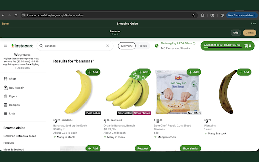 Grocerelle Shop Helper :: Walk through your Grocerelle shopping list on Instacart, item by item. We auto-search each one; you pick the product you want.