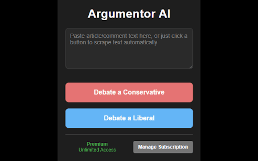 Argumentor AI :: Argumentor AI – See the Other Side. Sharpen Your Arguments.
Ever read a political article and think:
“How can anyone see this…
