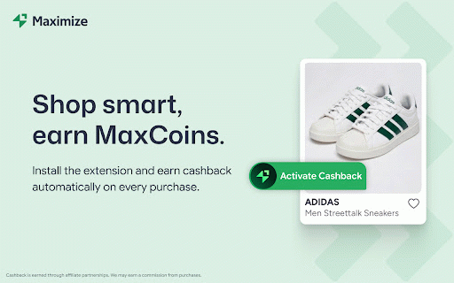 Maximize :: Earn cashback, buy discounted gift cards, and collect MaxCoins on supported shopping websites.