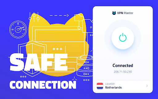 VPN Master :: Kostenlose VPN-Erweiterung für Chrome – entsperren Sie Inhalte, streamen Sie weltweit und surfen Sie sicher. Kein Login erforderlich