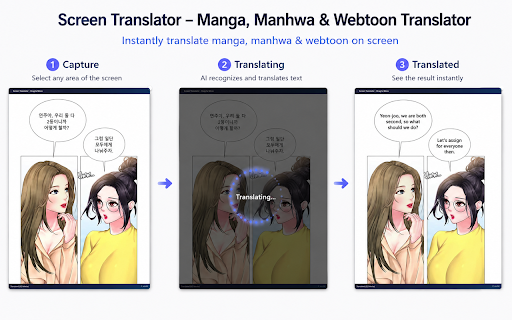 Screen Translator – Manga, Manhwa & Webtoon Translator :: Translate manga, manhwa, webtoons, games, videos, images, and PDFs instantly with on-screen translation overlays.