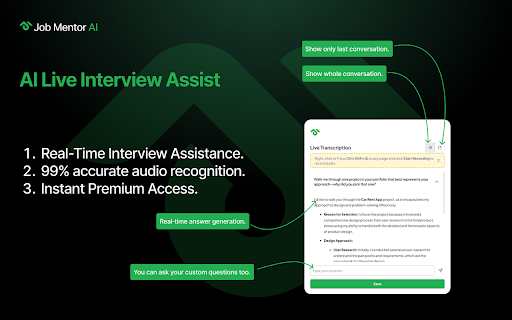 Job Mentor AI - Your AI Interview Copilot :: An AI enabled platform that helps job seeking candidates to prepare for and excel their interviews