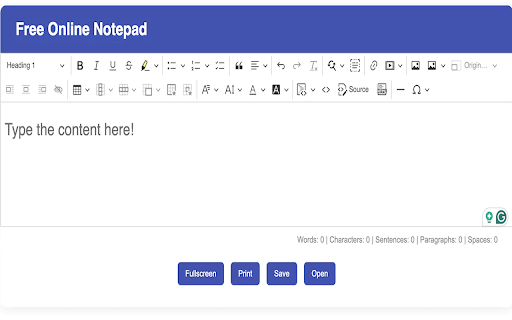 Free Online Notepad :: A modern, multi-tab notepad with rich text editing for quick notes in your browser. Features bold, lists, undo/redo, and more.