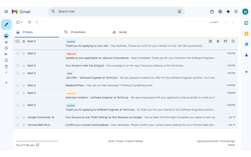 JobLens :: Privacy-first job application tracker with local ML classification