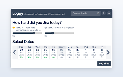 Loggy - Time Logging for Jira :: Your friendly Jira time logging companion