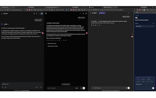 AI VS - Multi-AI Chat Sync & Prompt Aggregator :: Type or dictate once to query ChatGPT, Claude, Gemini, DeepSeek & more simultaneously! Compare their answers instantly.