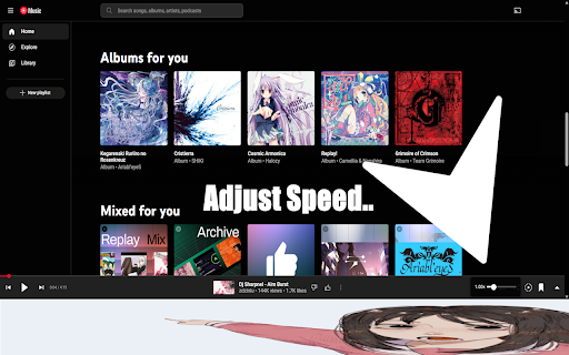 YouTube Music Speed Changer :: Change and remember playback speed on YouTube Music