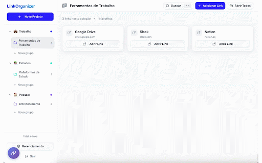 Link Organizer :: Salve e organize seus links favoritos facilmente