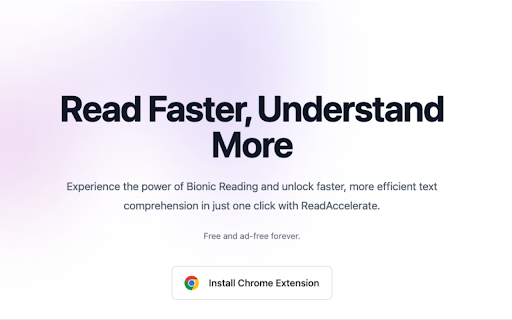 ReadAccelerate :: ReadAccelerate highlights first letters to improve reading fluency, focus, and pattern recognition, reducing cognitive effort.