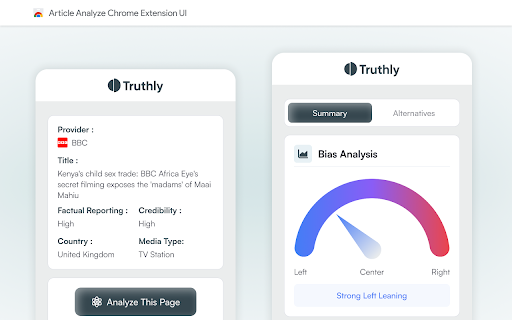 Truthly :: Detects media bias, misinformation, and political leaning to help you stay informed.