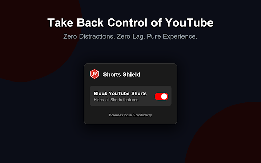 Shorts Shield :: Removes Shorts from search results & all viewing areas. Works with Kiwi Browser. Helps reduce distractions & increases focus.