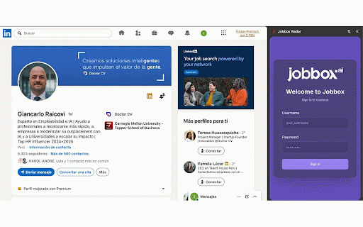 Jobbox Radar :: Helps job seekers complete job application forms faster using their own professional profile information.