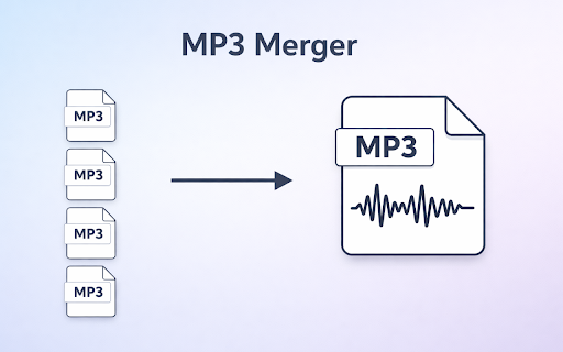 MP3 Merger :: MP3 Merger is a Chrome extension for joining multiple audio files into one track. This audio merger works entirely in your browser.