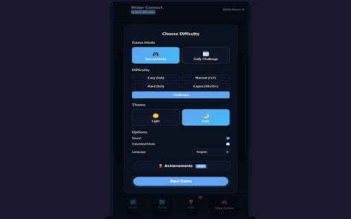 Water Connect: Pipe Puzzle Game :: Connect pipes to guide water from source to sink. A relaxing puzzle game with multiple difficulty levels.