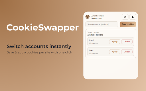 CookieSwapper - Multi Account Switcher :: Switch between multiple accounts on the same website without logging out. Save and apply cookie sessions and refresh instantly.