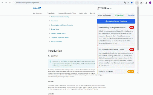 TERMSinator :: AI-powered analyzer for Terms & Conditions and Privacy Policies. For informational purposes only - not legal advice.