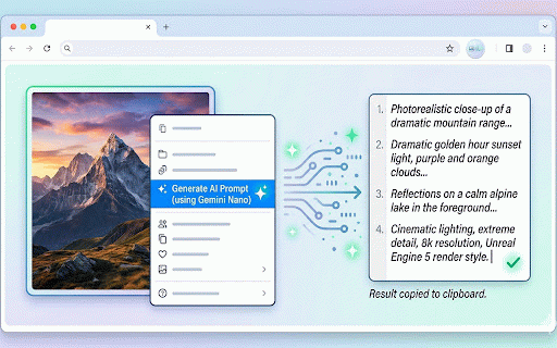 Image to Prompt AI :: The extension uses AI to turn any image into a text prompt via a right-click menu. Mention it's great for artists using Midjourney,…