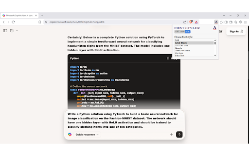 Font Styler :: Change the font style of any website for a personalized reading experience.