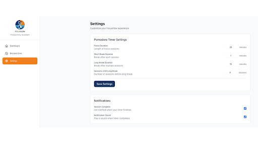Focus&Block: Pomodoro timer, automatic site blocking & focus tracking :: Simple, no-nonsense productivity: Pomodoro timers, automatic site blocking, and focus tracking. Stay in the zone with FocusFlow.