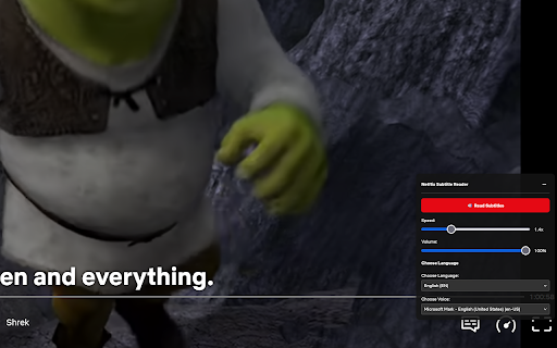 Netflix Subtitle Reader :: Rozszerzenie pozwalające na odczytywanie napisów w Netflix przez syntezator mowy